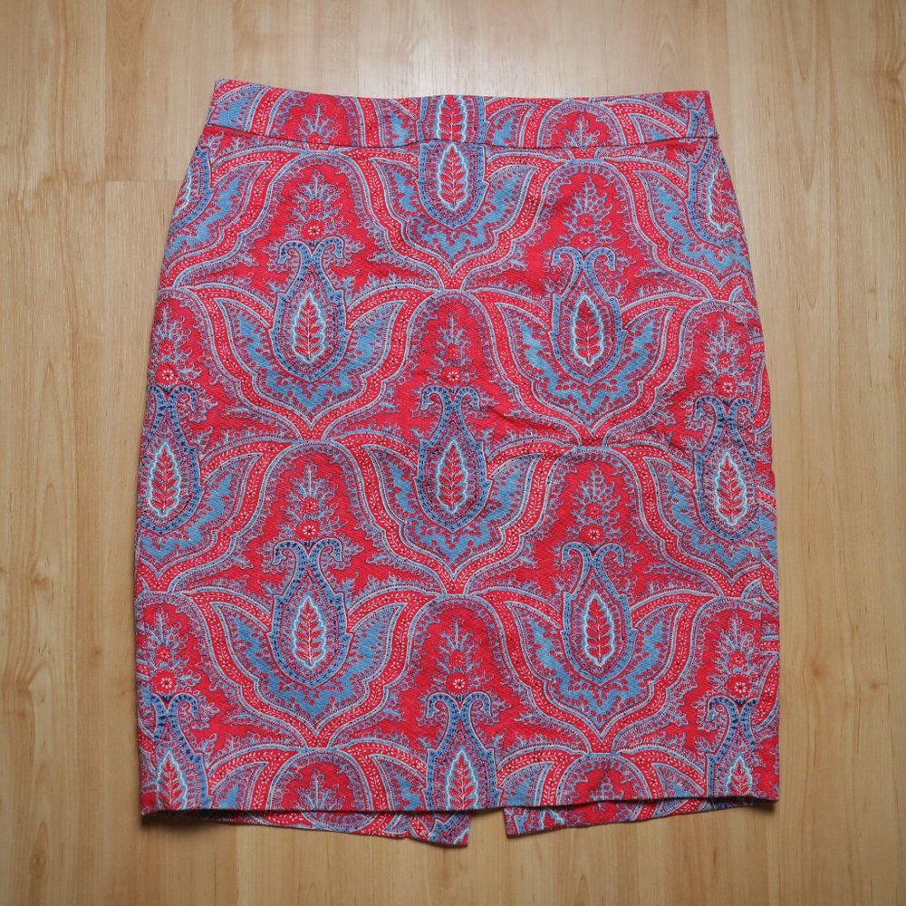 J. Crew No. 2 Pencil Skirt with Quilted Pattern